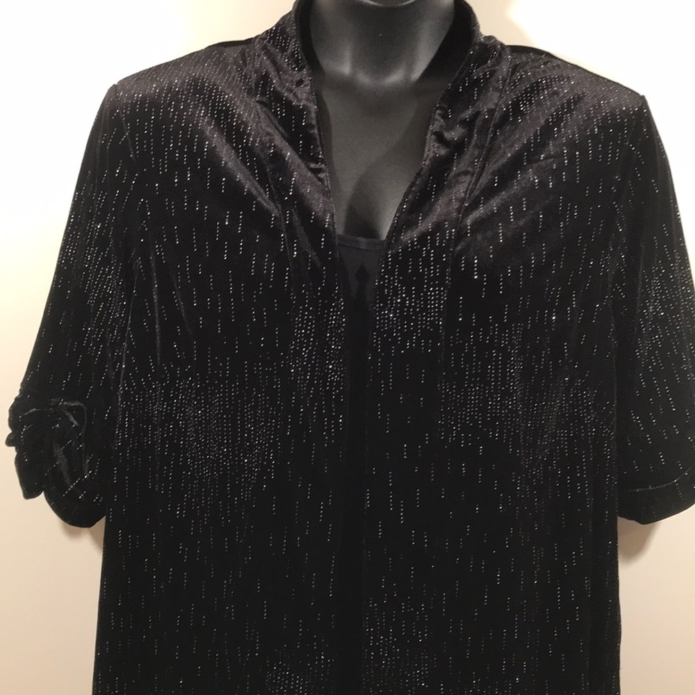 Tan Jay festive open sparkly cardigan